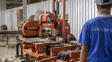 Sawmilling at a Wooden Door Production Business in Indonesia 